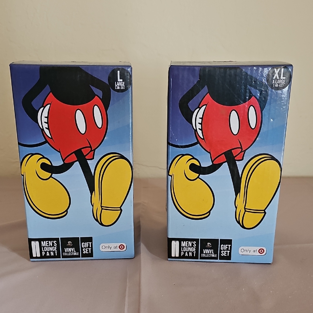 Disney Mickey Mouse Red Lounge Pants with Collectible Vinyl